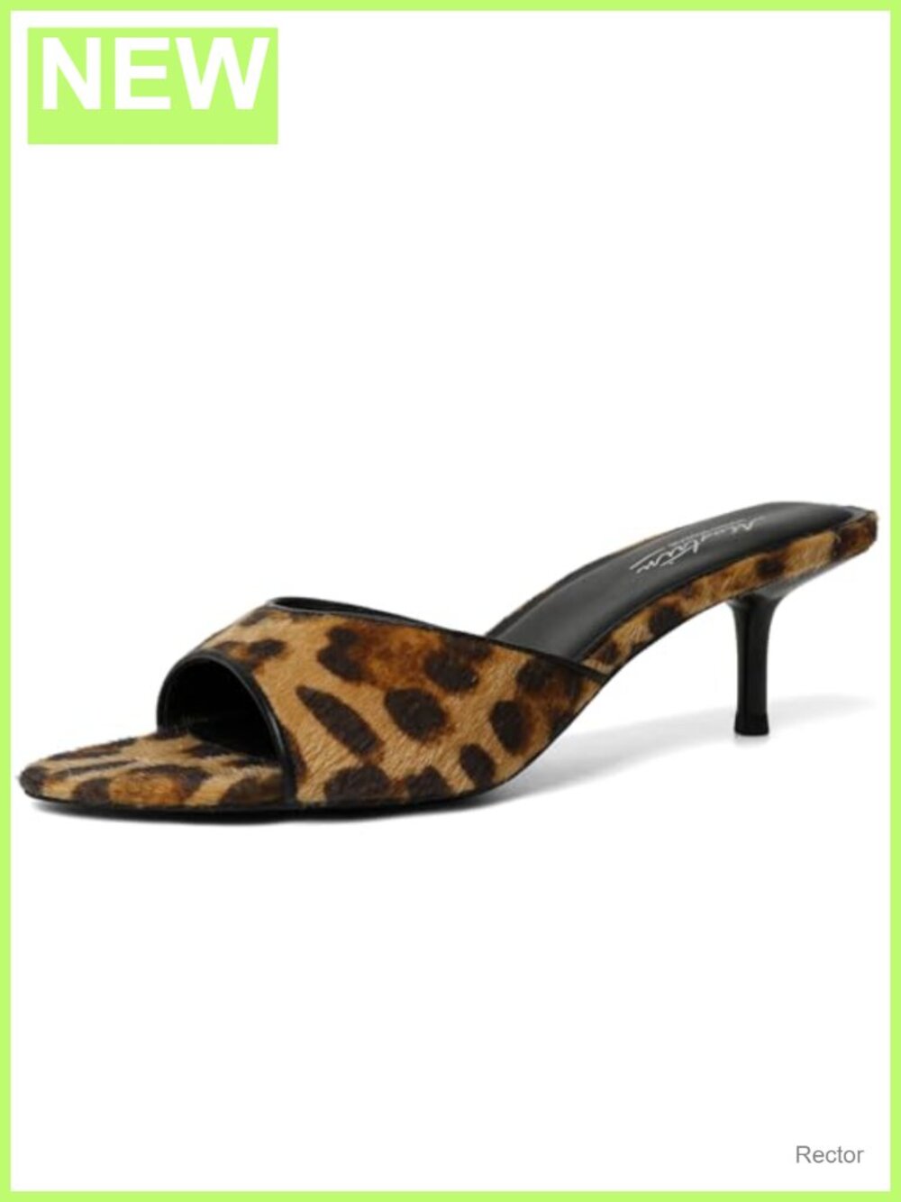 Women's Kitten Heel Mules Pointed Toe Slip On Backless Heels Faux Leather Party
